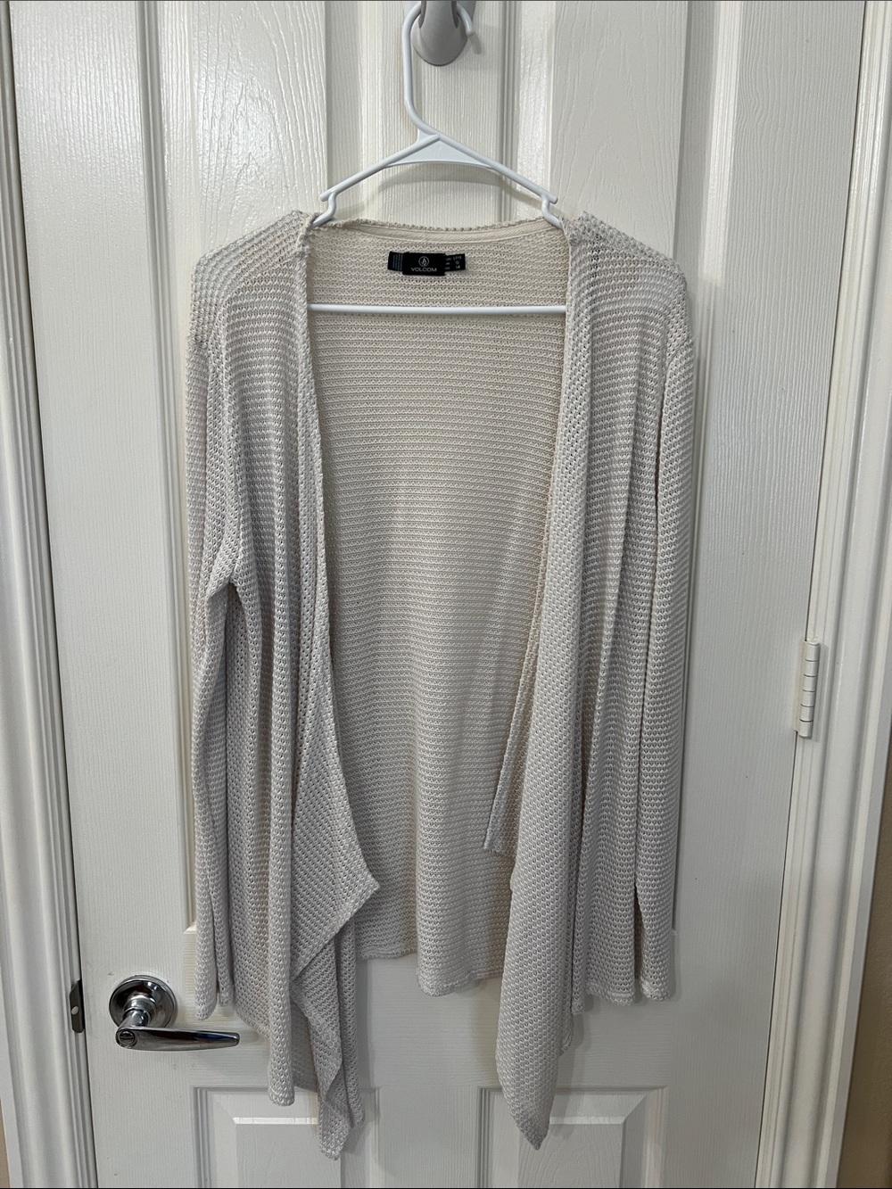 Volcom Lightweight Cream Open-Front Draped Cardigan. Volcom Go Go Wrap Cardigan.